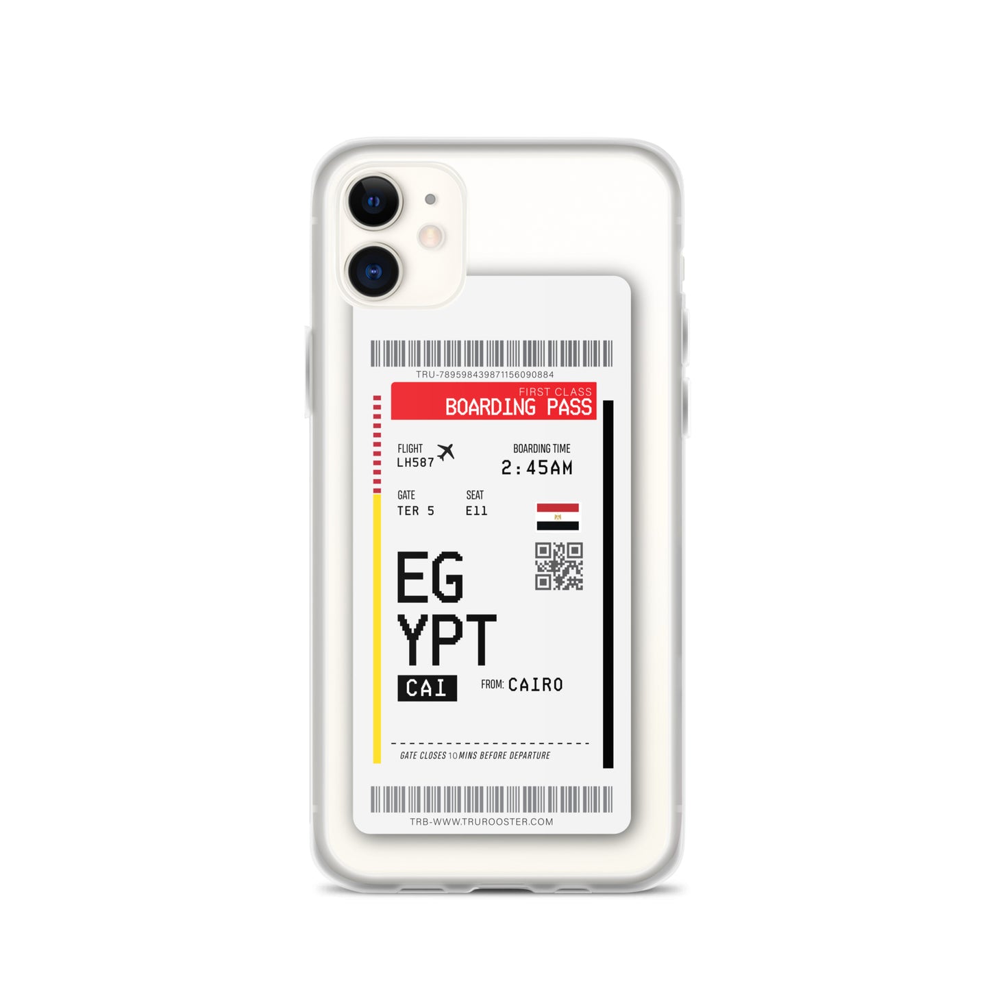 Egypt Transit Boarding Pass iPhone Case