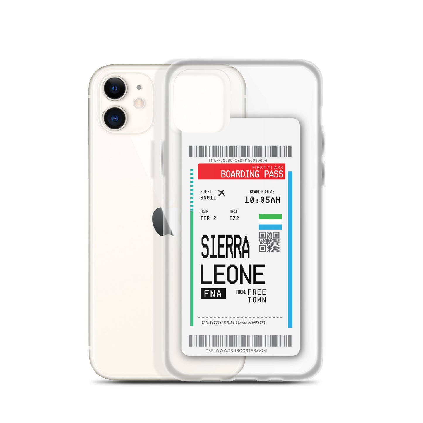Sierra Leone Transit Boarding Pass iPhone Case