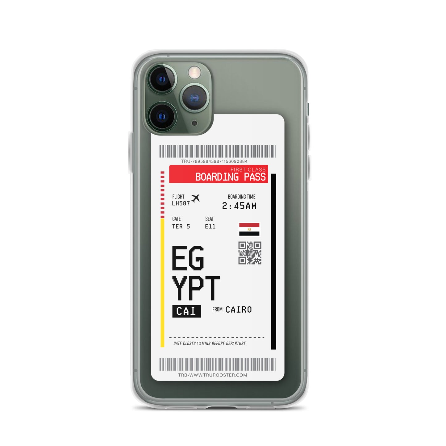 Egypt Transit Boarding Pass iPhone Case
