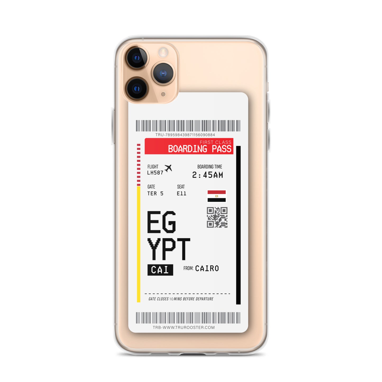 Egypt Transit Boarding Pass iPhone Case