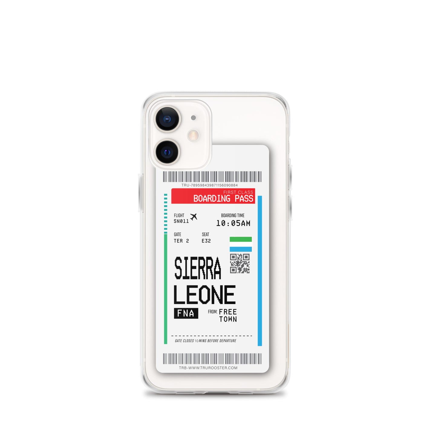 Sierra Leone Transit Boarding Pass iPhone Case
