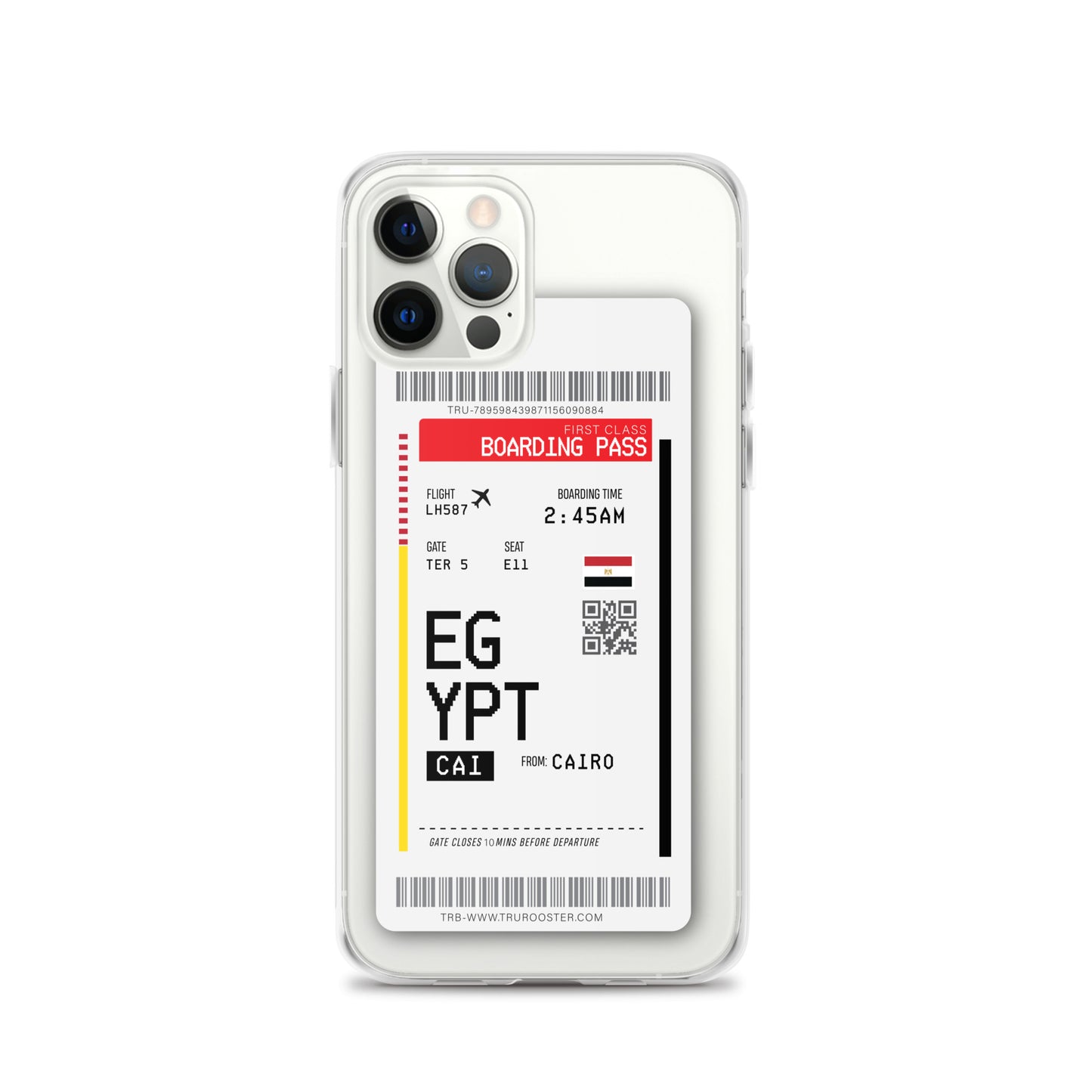 Egypt Transit Boarding Pass iPhone Case