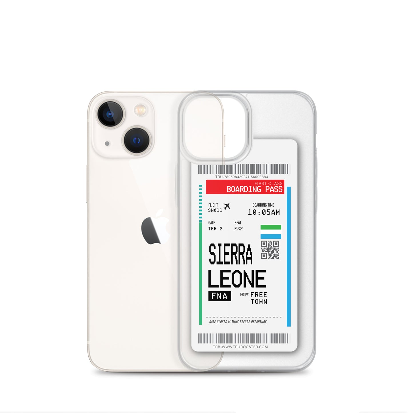 Sierra Leone Transit Boarding Pass iPhone Case