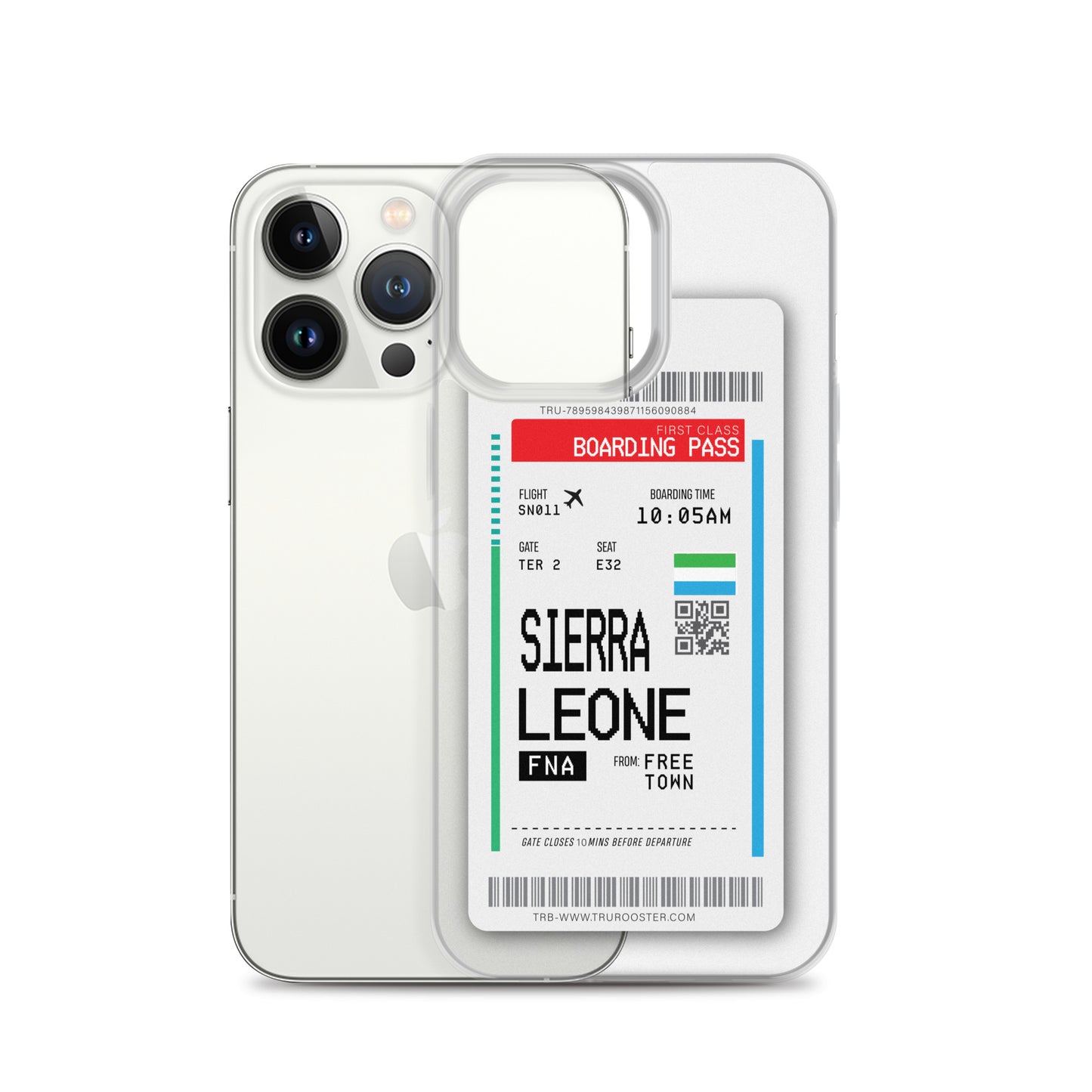 Sierra Leone Transit Boarding Pass iPhone Case