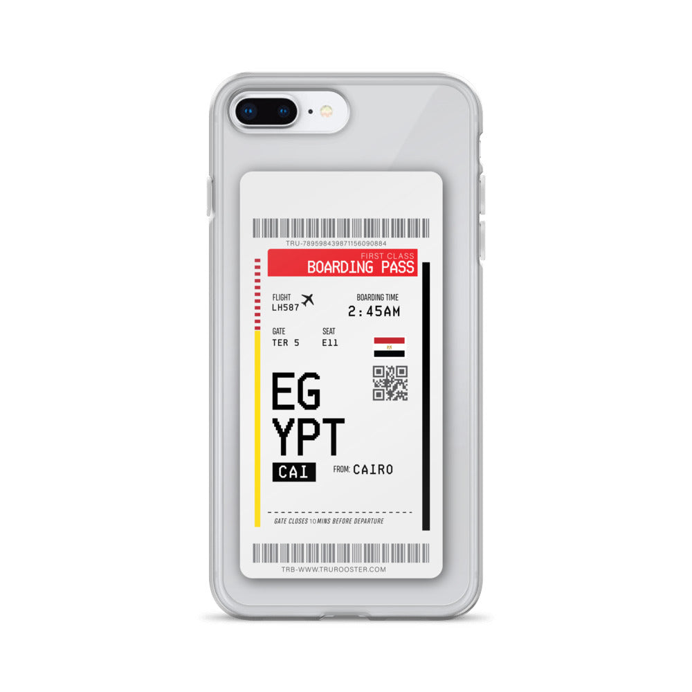 Egypt Transit Boarding Pass iPhone Case