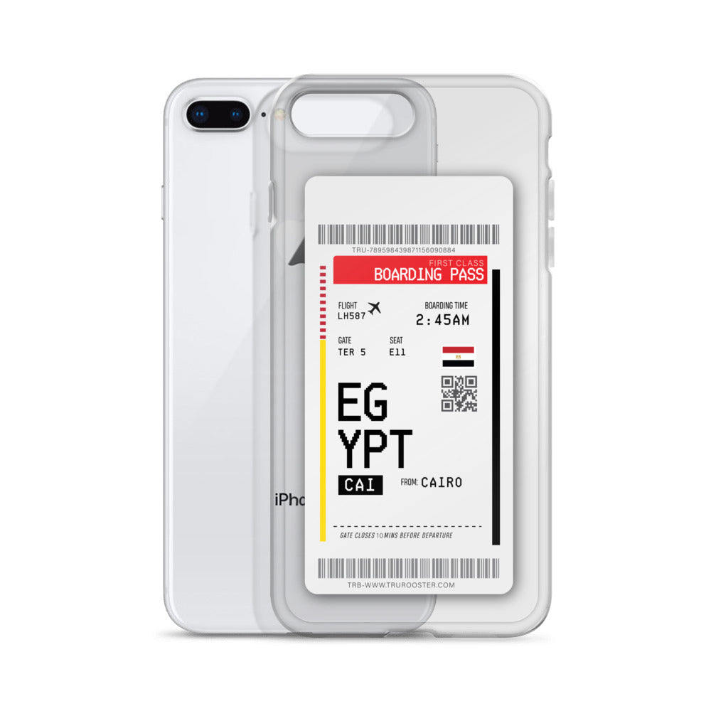 Egypt Transit Boarding Pass iPhone Case