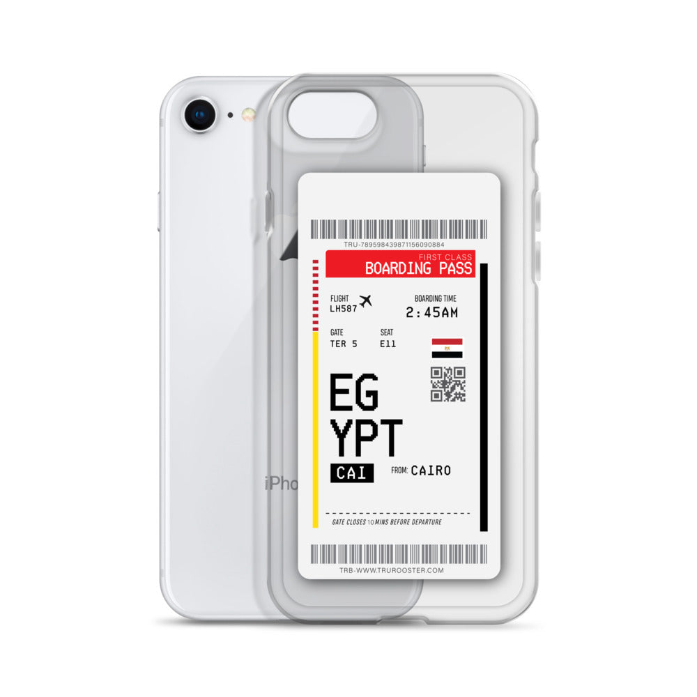 Egypt Transit Boarding Pass iPhone Case