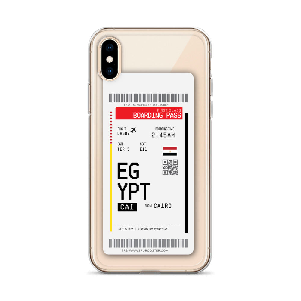 Egypt Transit Boarding Pass iPhone Case