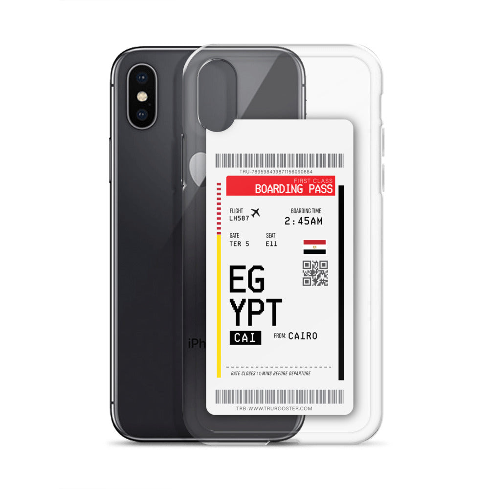 Egypt Transit Boarding Pass iPhone Case