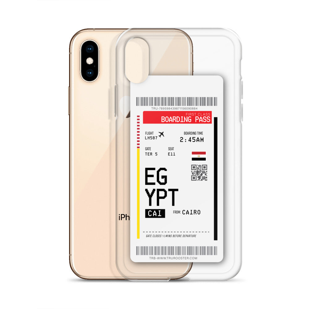 Egypt Transit Boarding Pass iPhone Case