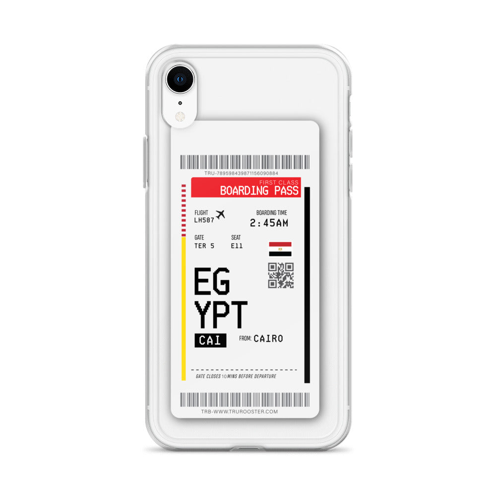 Egypt Transit Boarding Pass iPhone Case
