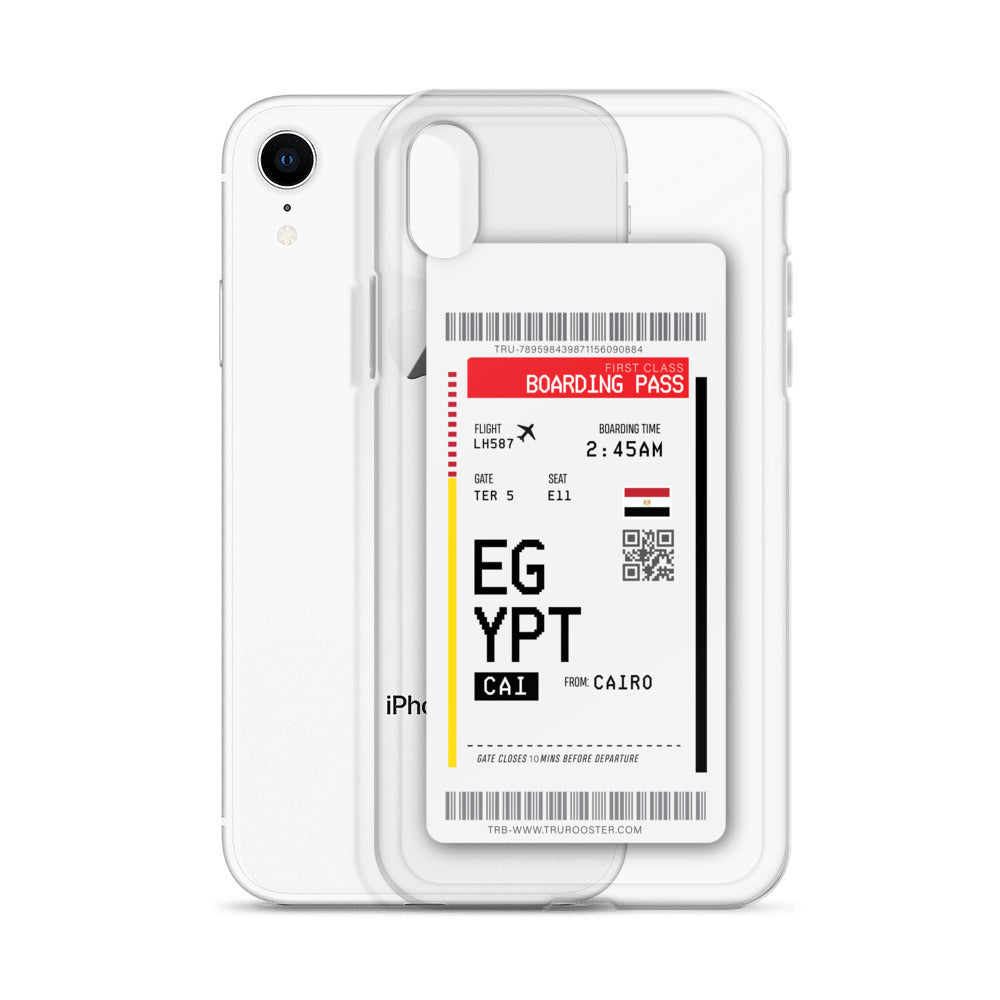 Egypt Transit Boarding Pass iPhone Case