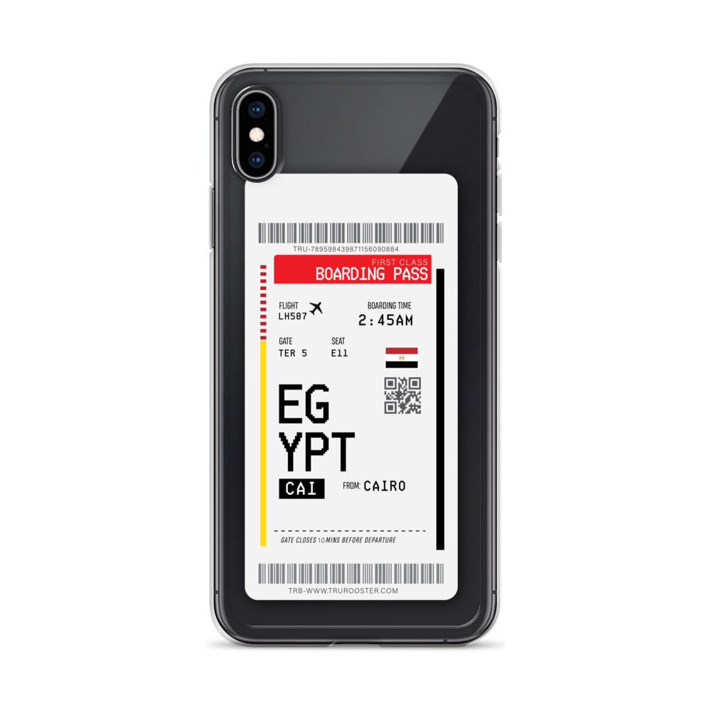 Egypt Transit Boarding Pass iPhone Case