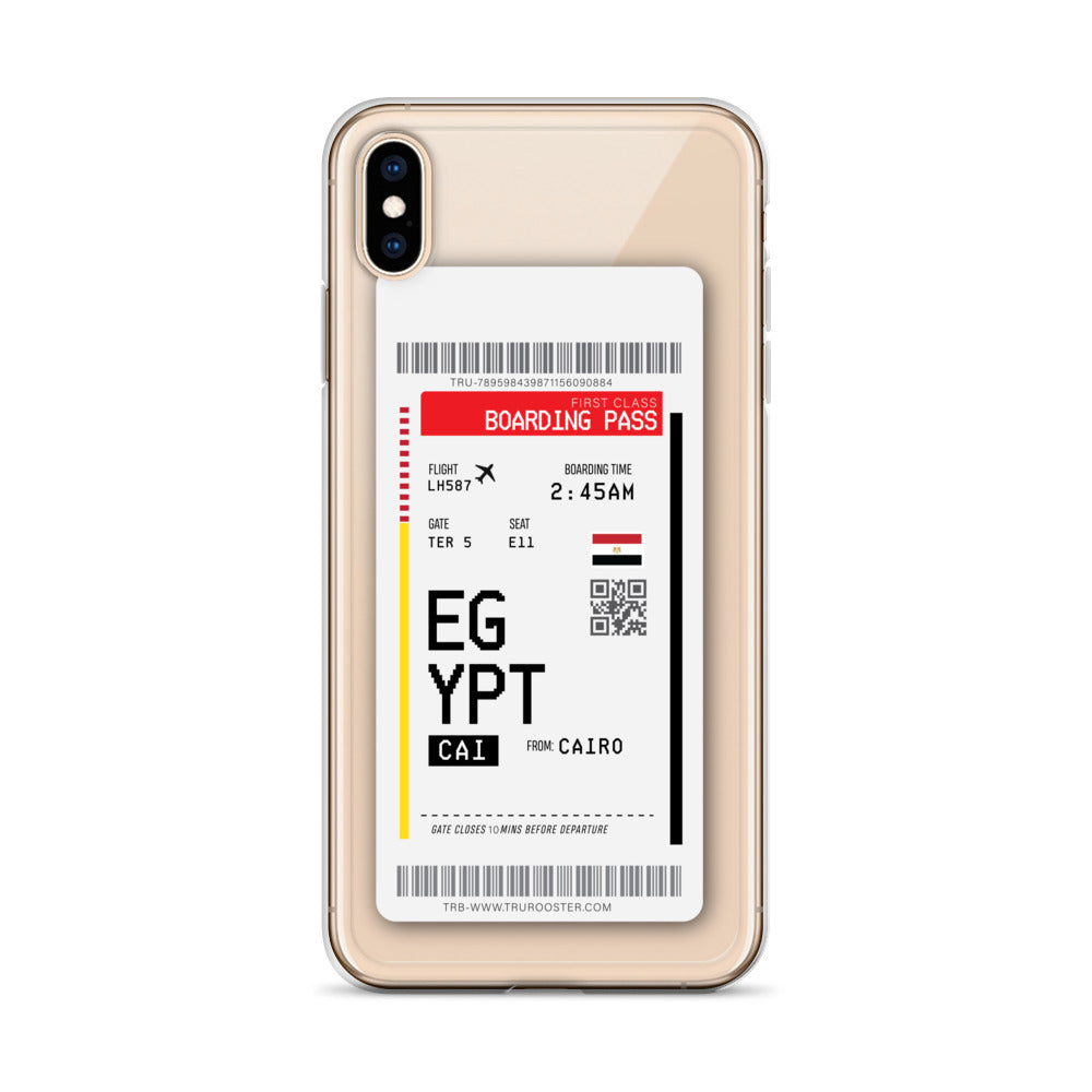 Egypt Transit Boarding Pass iPhone Case