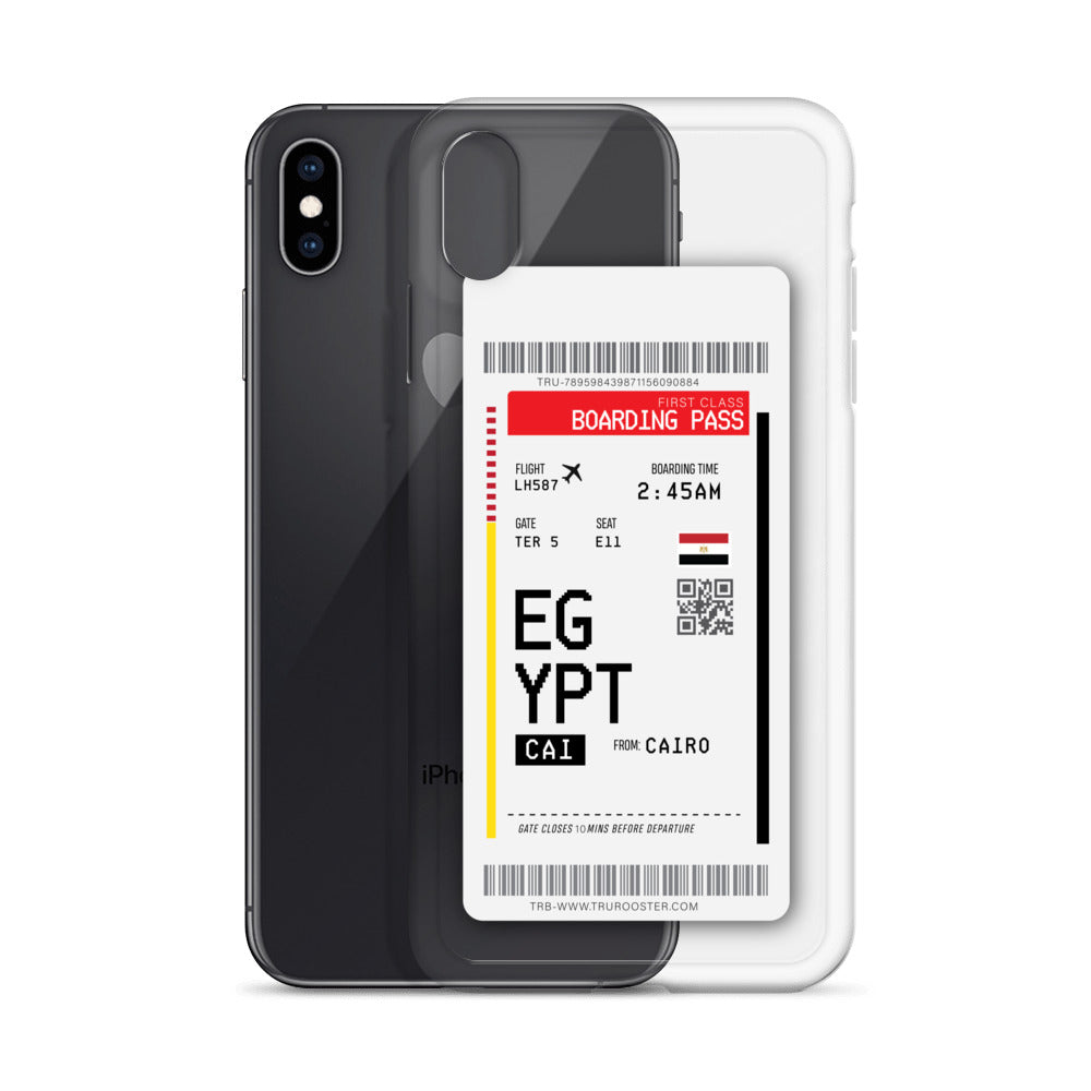 Egypt Transit Boarding Pass iPhone Case