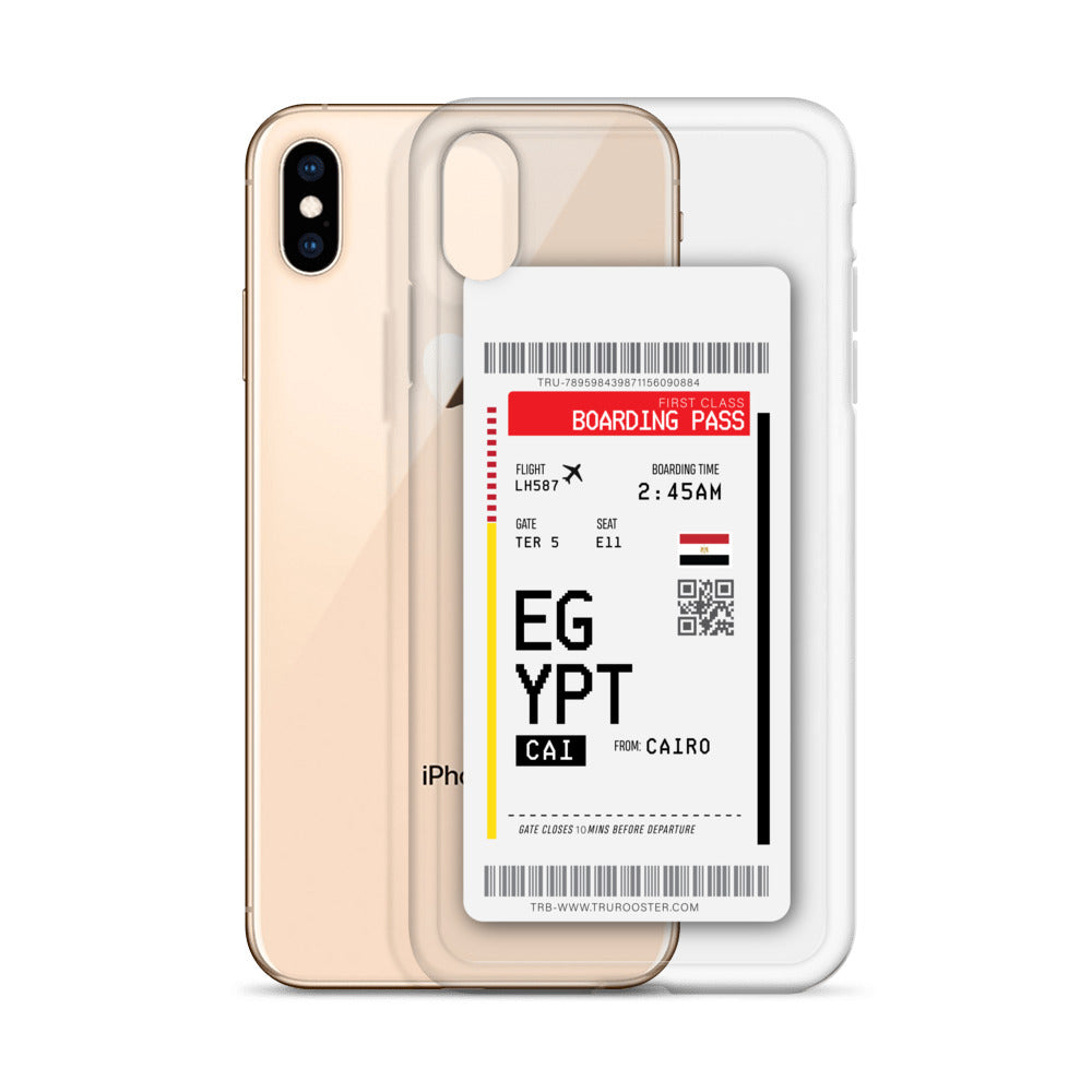 Egypt Transit Boarding Pass iPhone Case