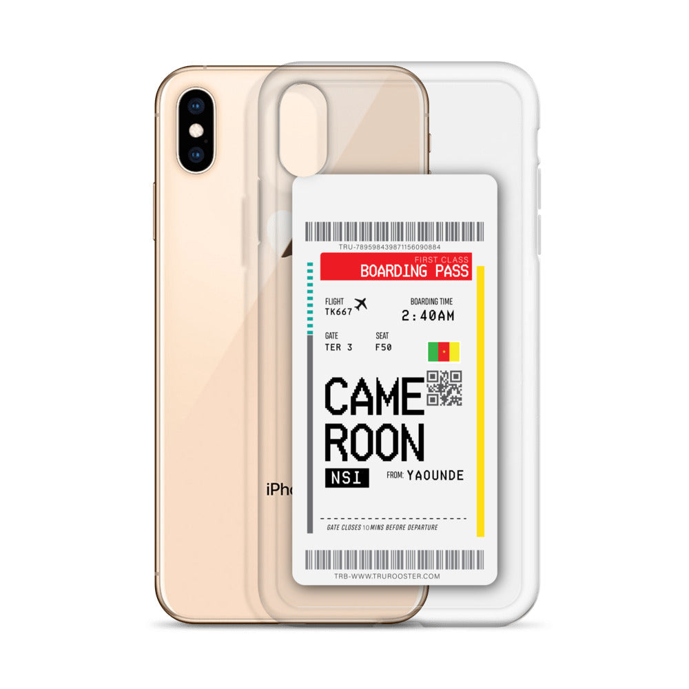 Cameroon Transit Boarding Pass iPhone Case