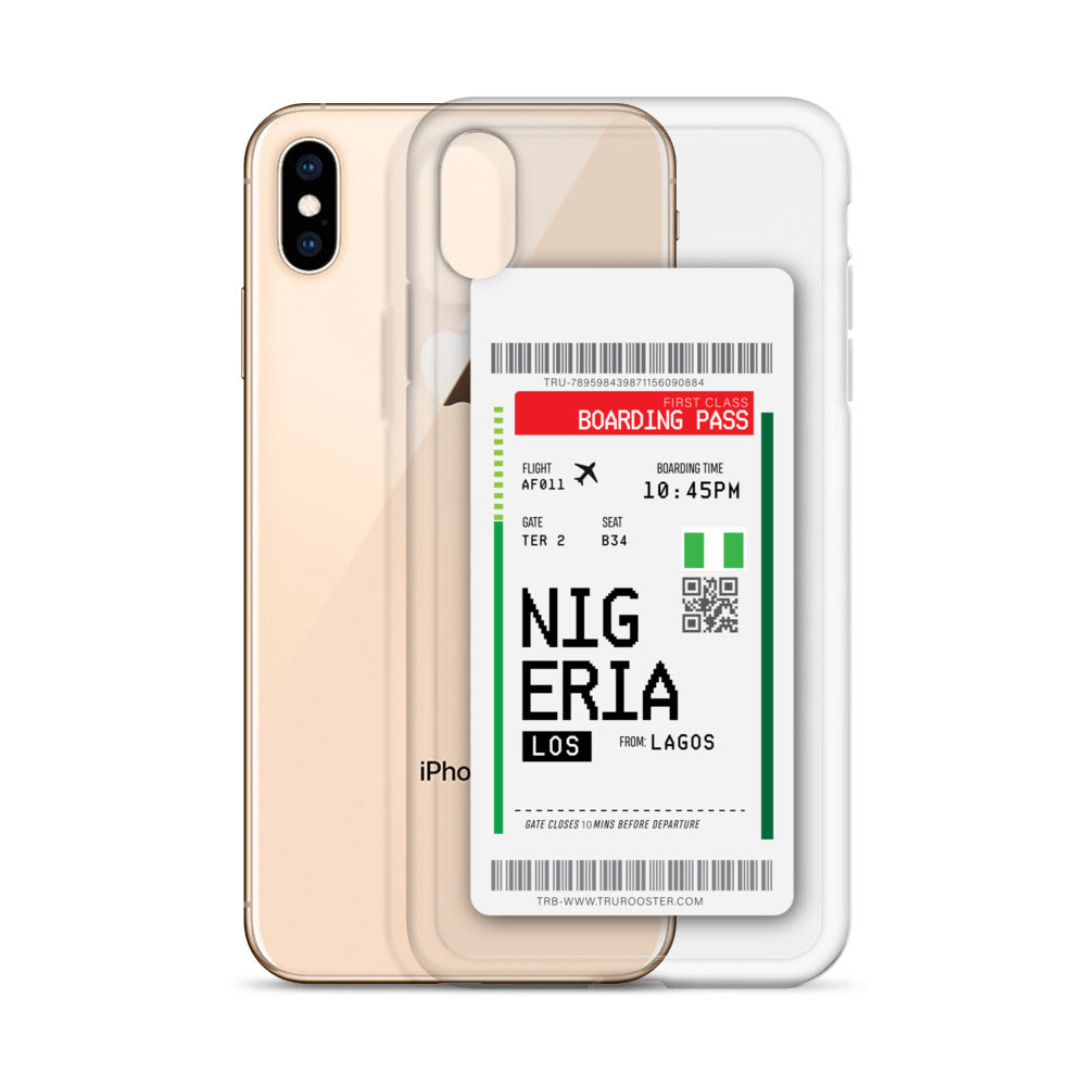 Nigeria Transit Boarding Pass iPhone Case