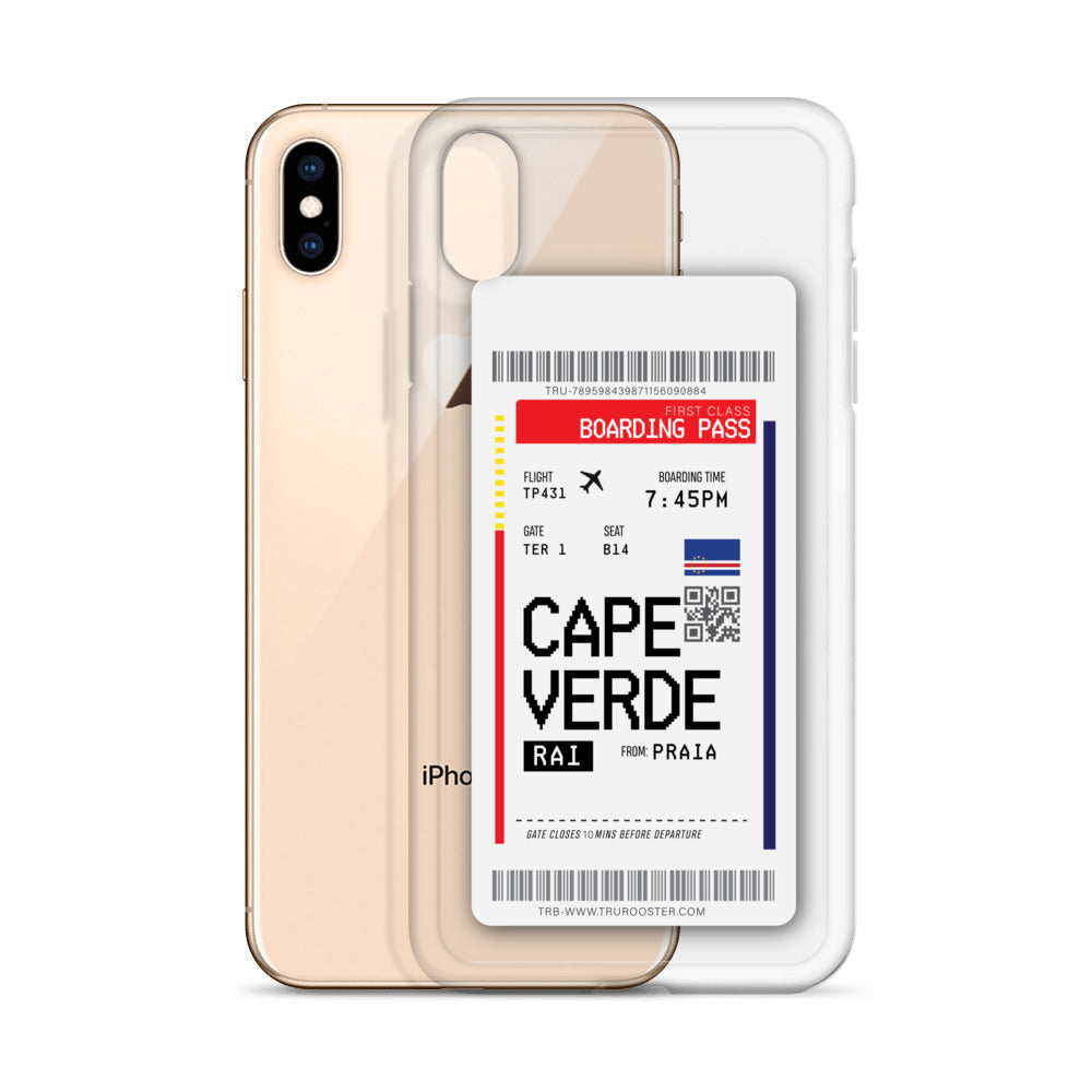 Cape Verde Transit Boarding Pass iPhone Case