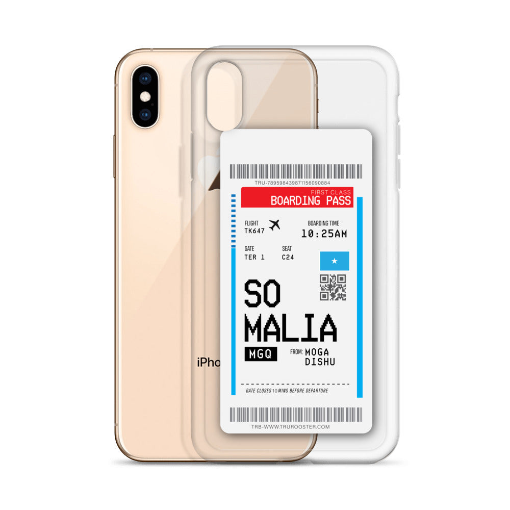 Somalia Transit Boarding pass iPhone Case