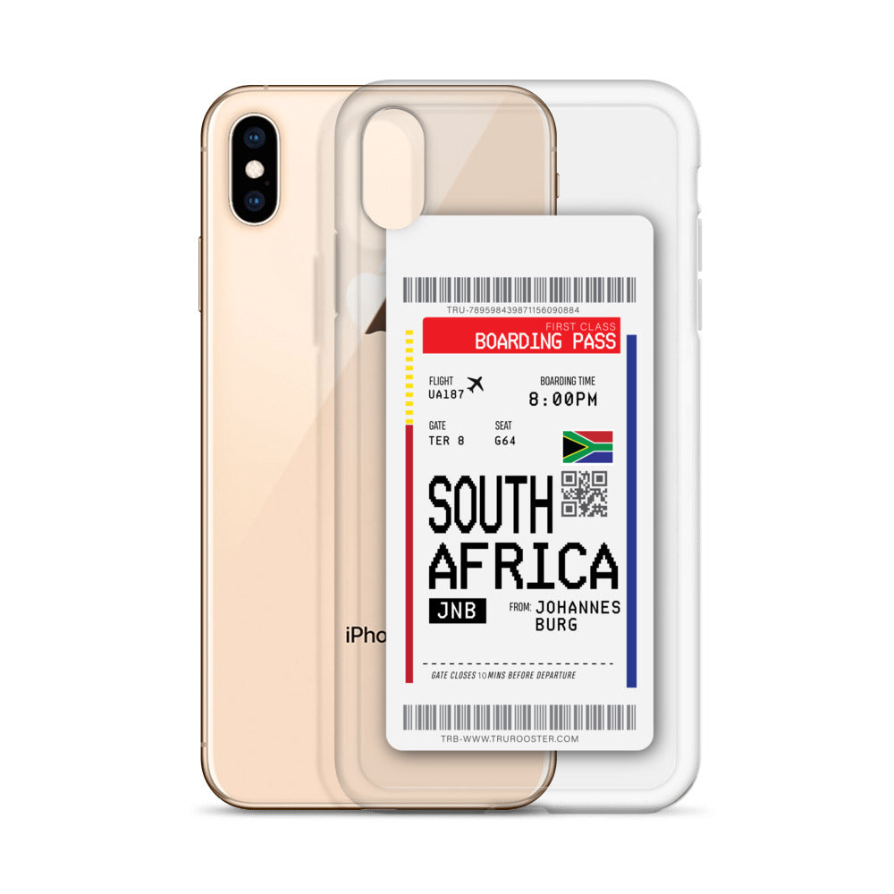 South Africa Transit Boarding pass iPhone Case
