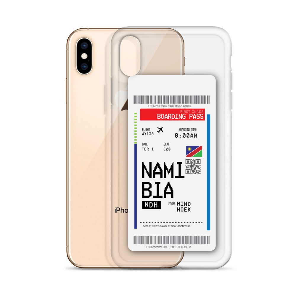 Namibia Transit Boarding pass iPhone Case