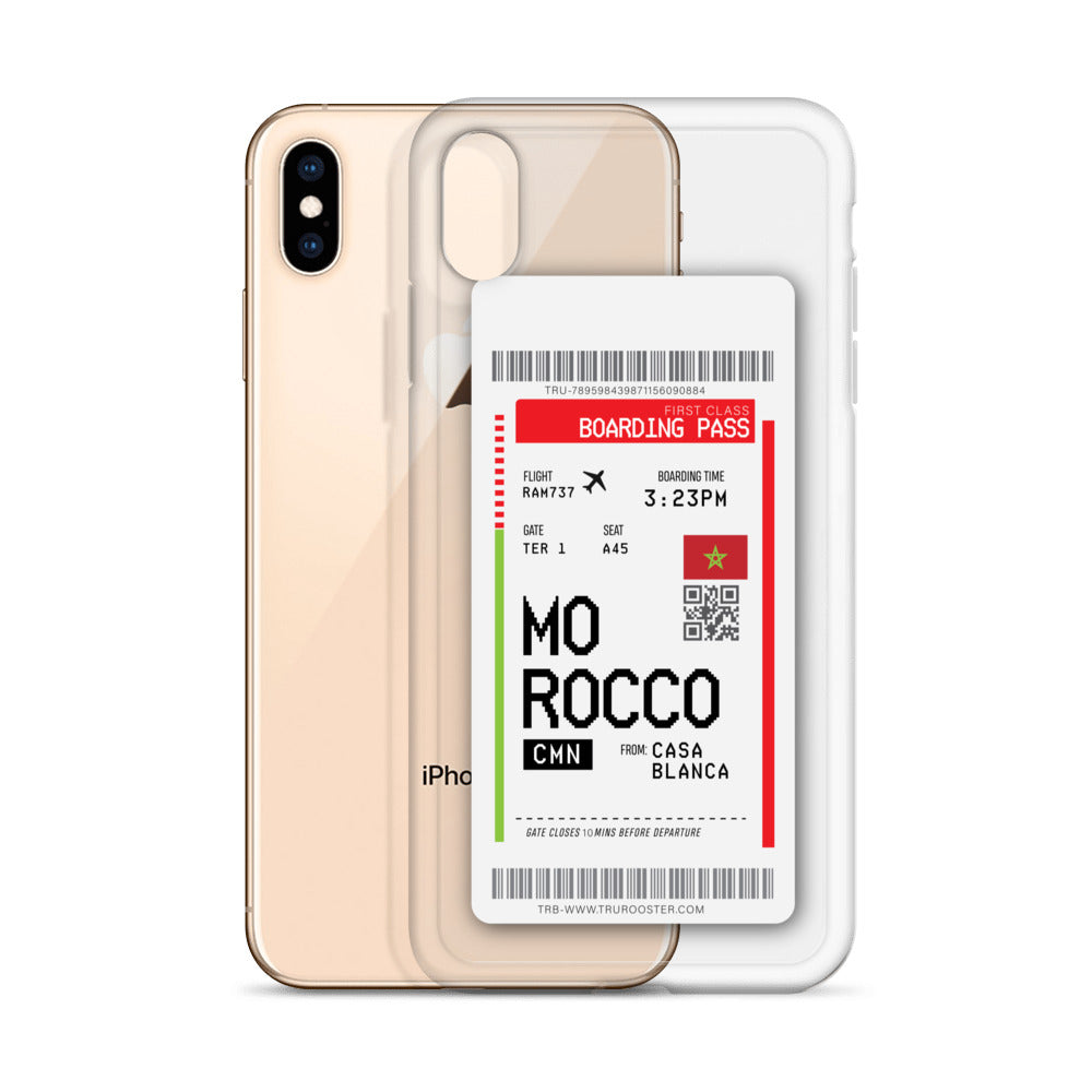 Morocco Transit Boarding pass iPhone Case