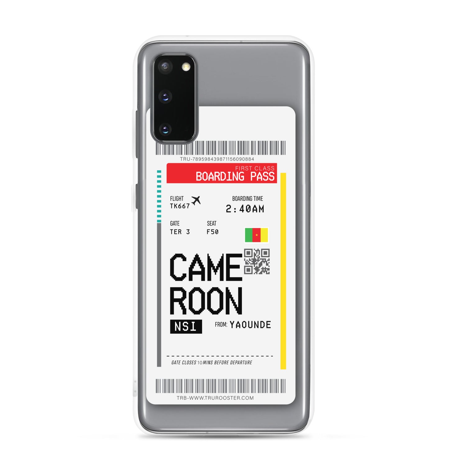 Cameroon Transit Boarding Pass Samsung Case