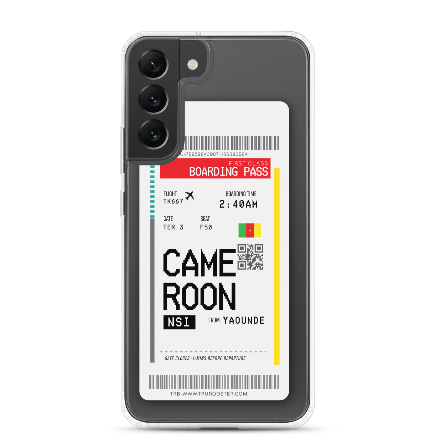 Cameroon Transit Boarding Pass Samsung Case