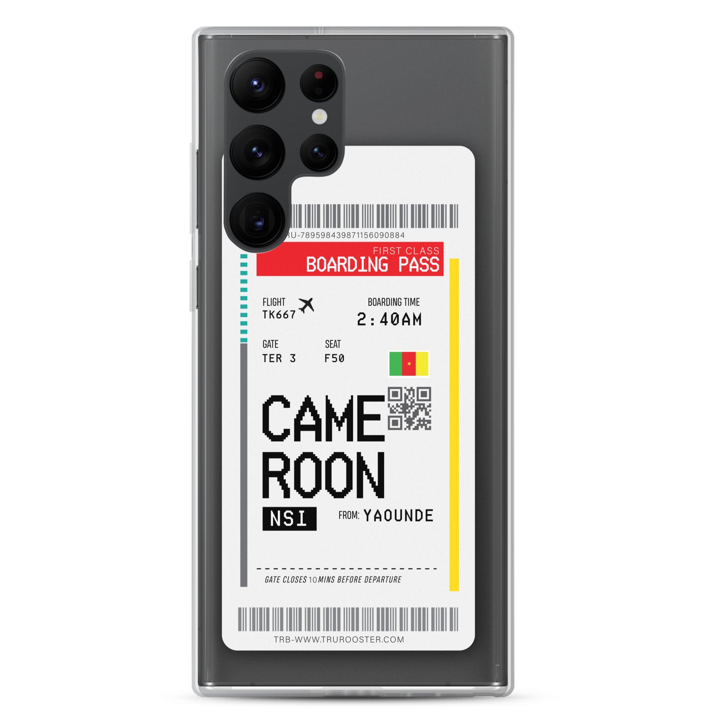 Cameroon Transit Boarding Pass Samsung Case