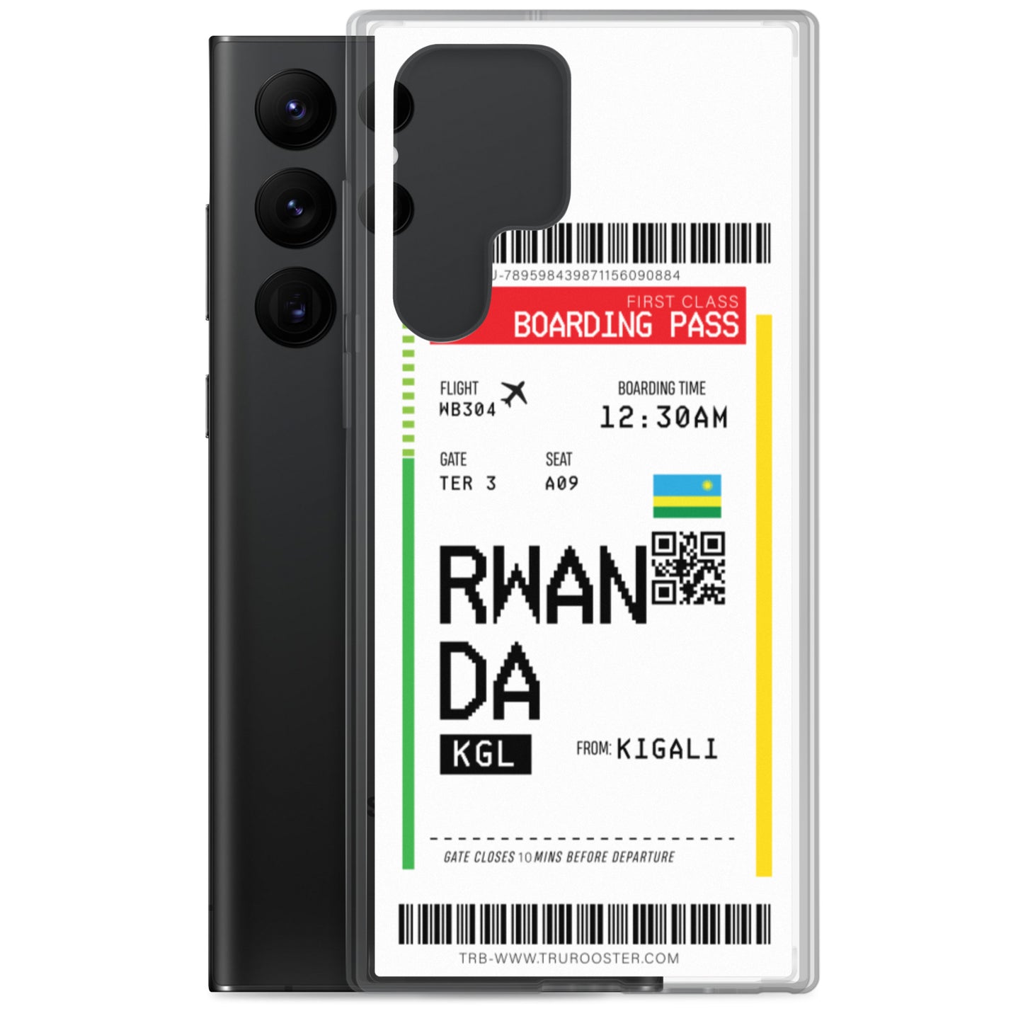 Rwanda Transit Boarding pass Samsung Case
