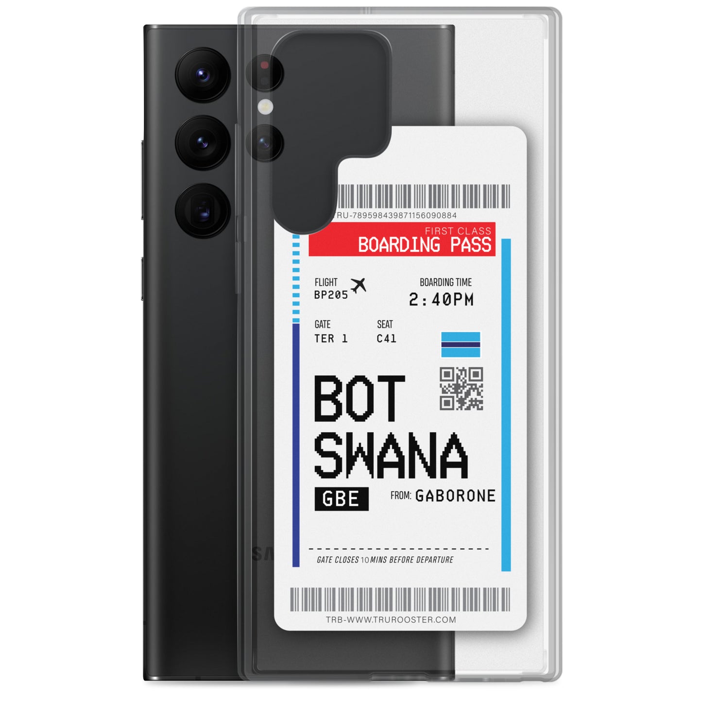 Botswana Transit Boarding Pass Samsung Case