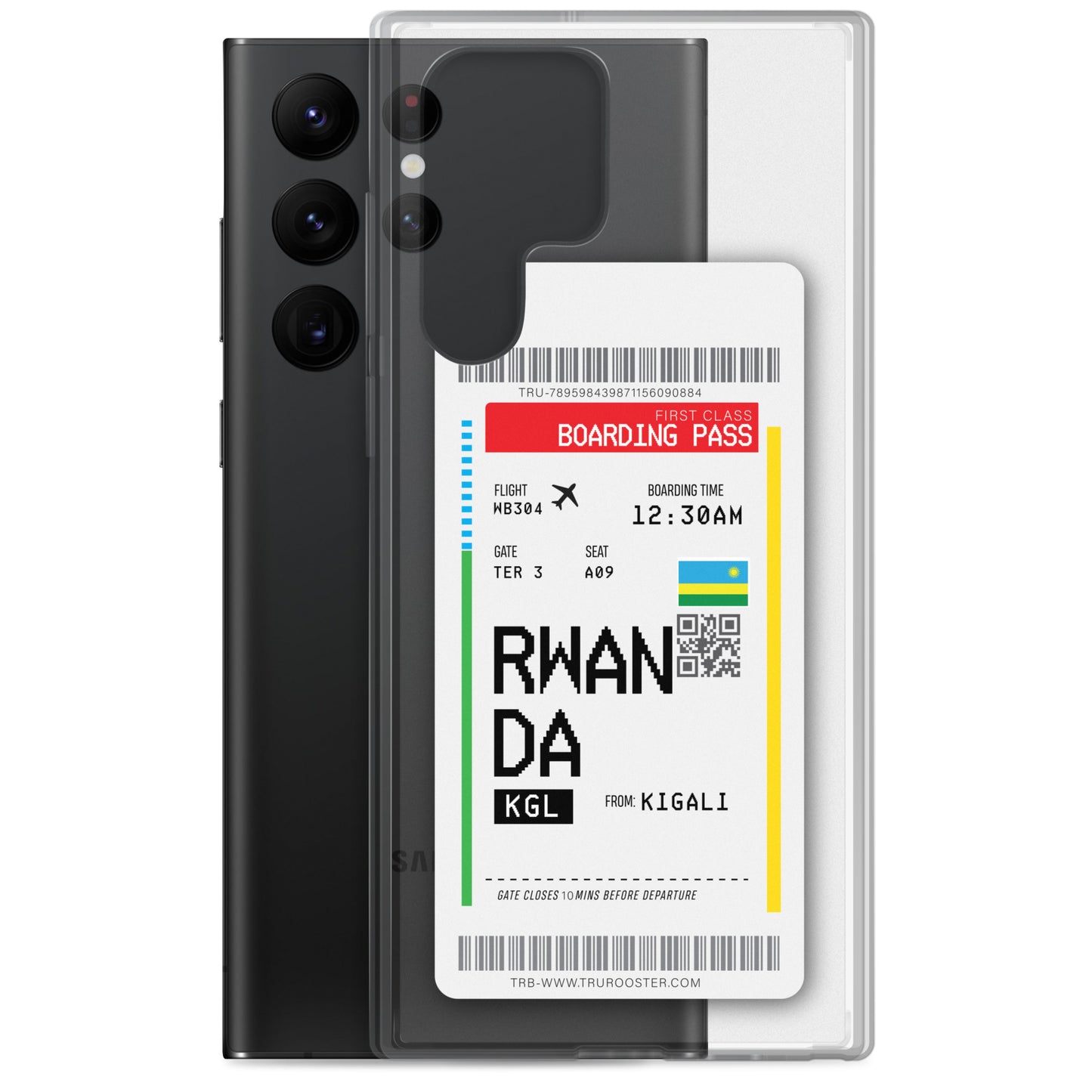Rwanda Transit Boarding pass Samsung Case