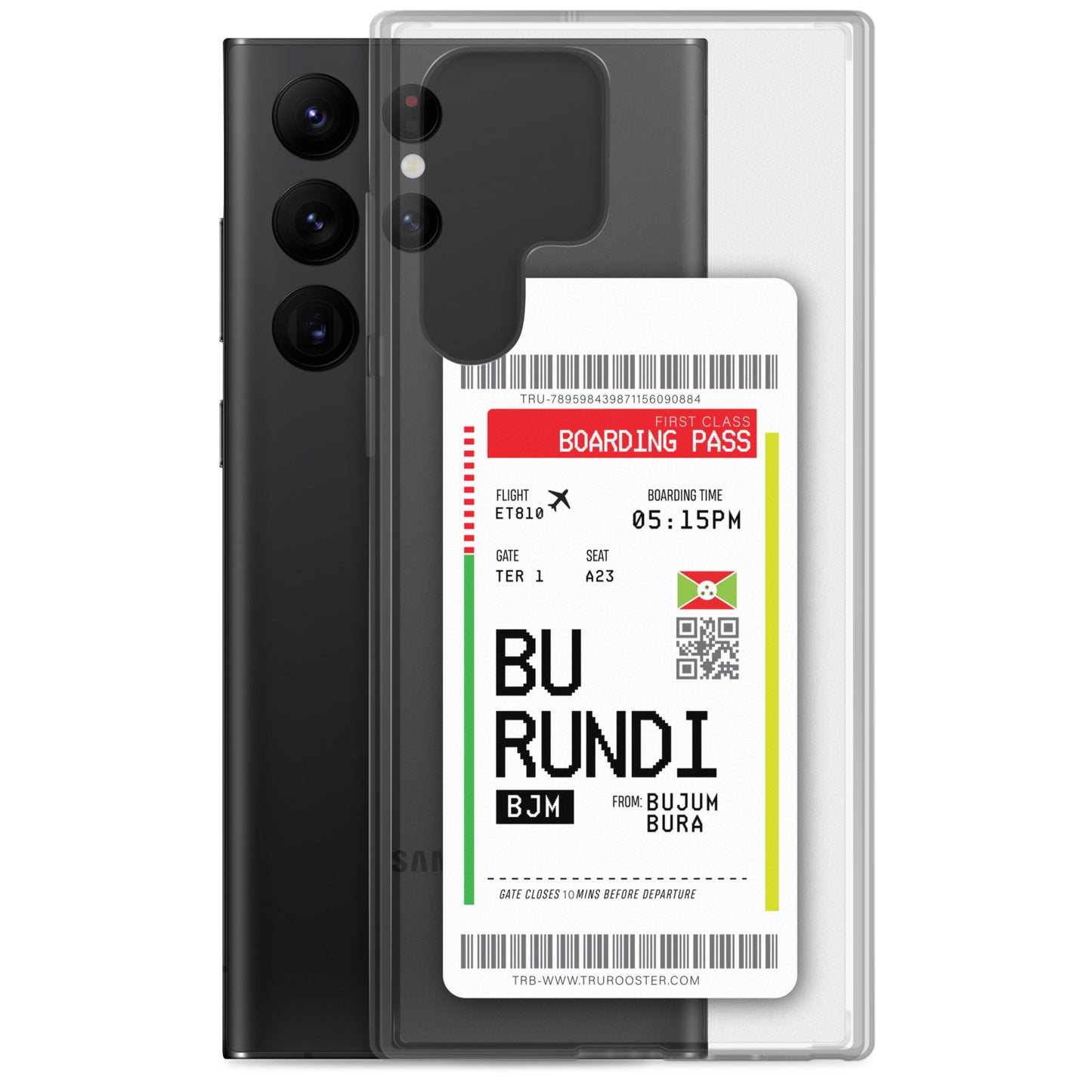 Burundi Transit Boarding Pass Samsung Case