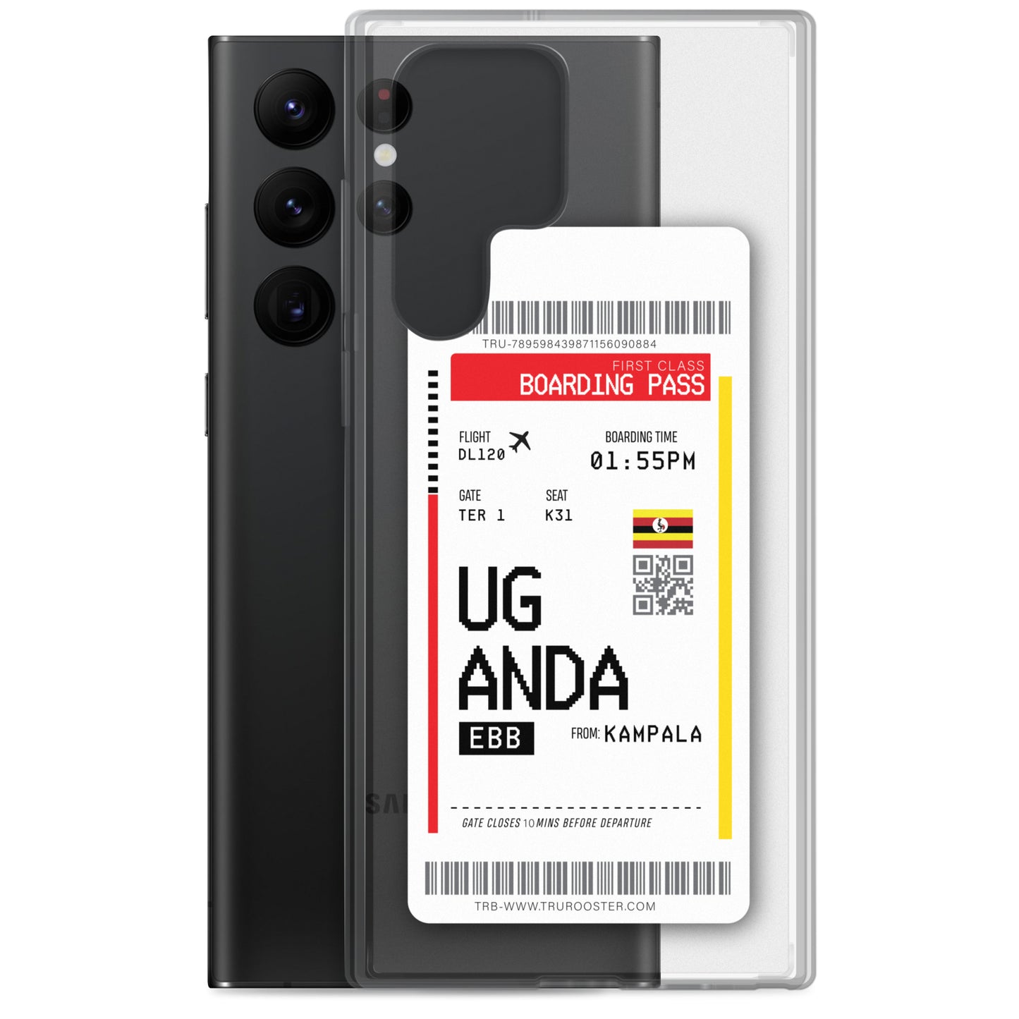 Uganda Transit Boarding Pass Samsung Case