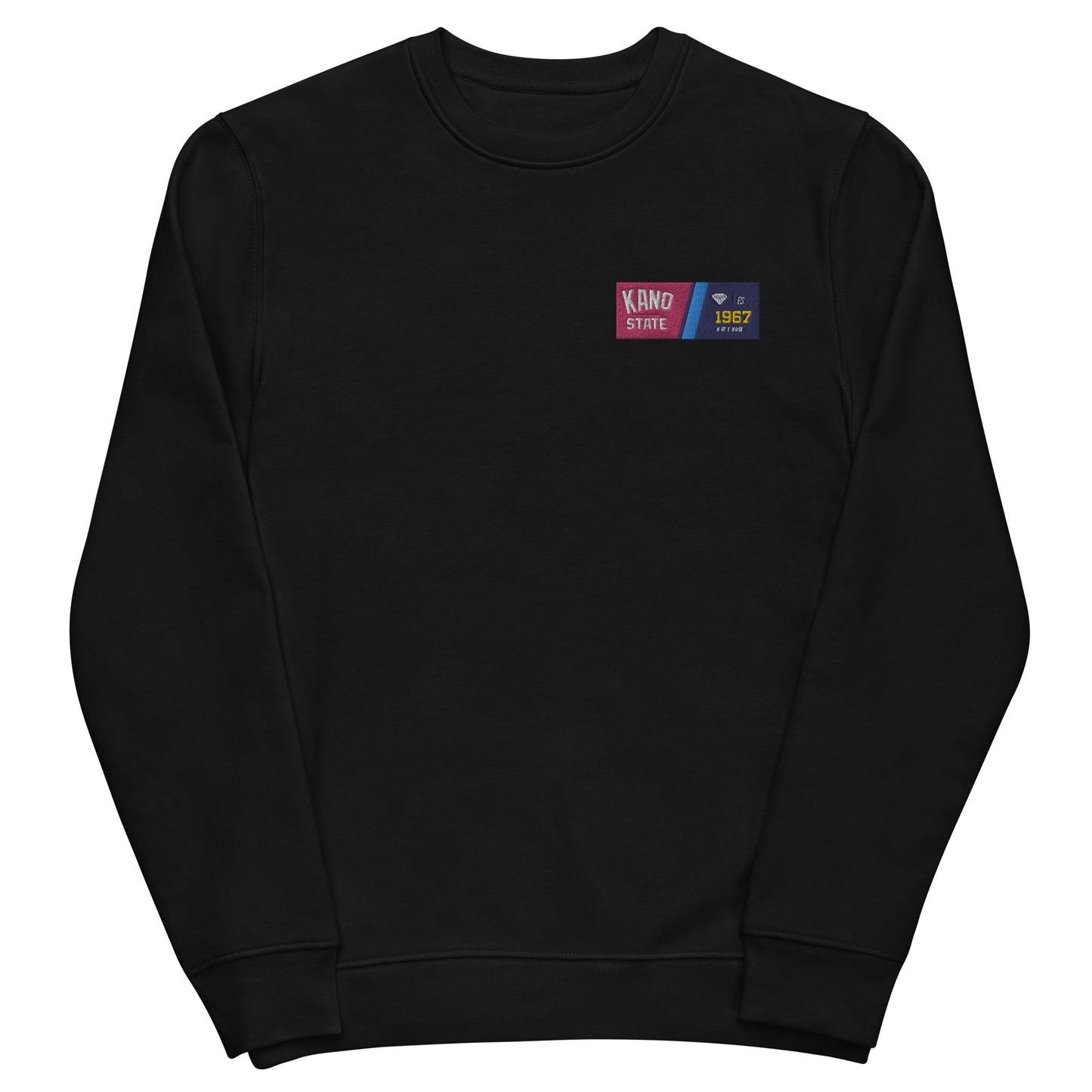 Kano State Nigeria 1967 Embroidery Emblem Unisex eco sweatshirt