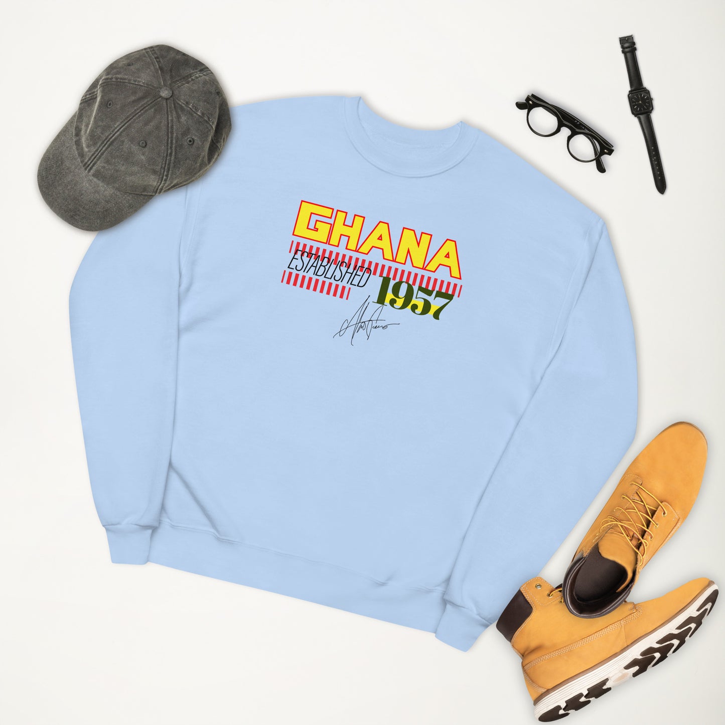Ghana 1957 Graphic Unisex fleece sweatshirt