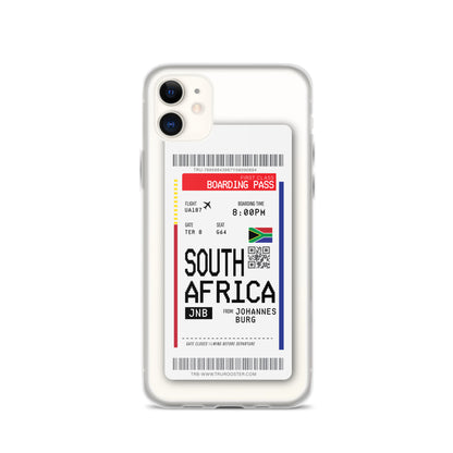 South Africa Transit Boarding pass iPhone Case