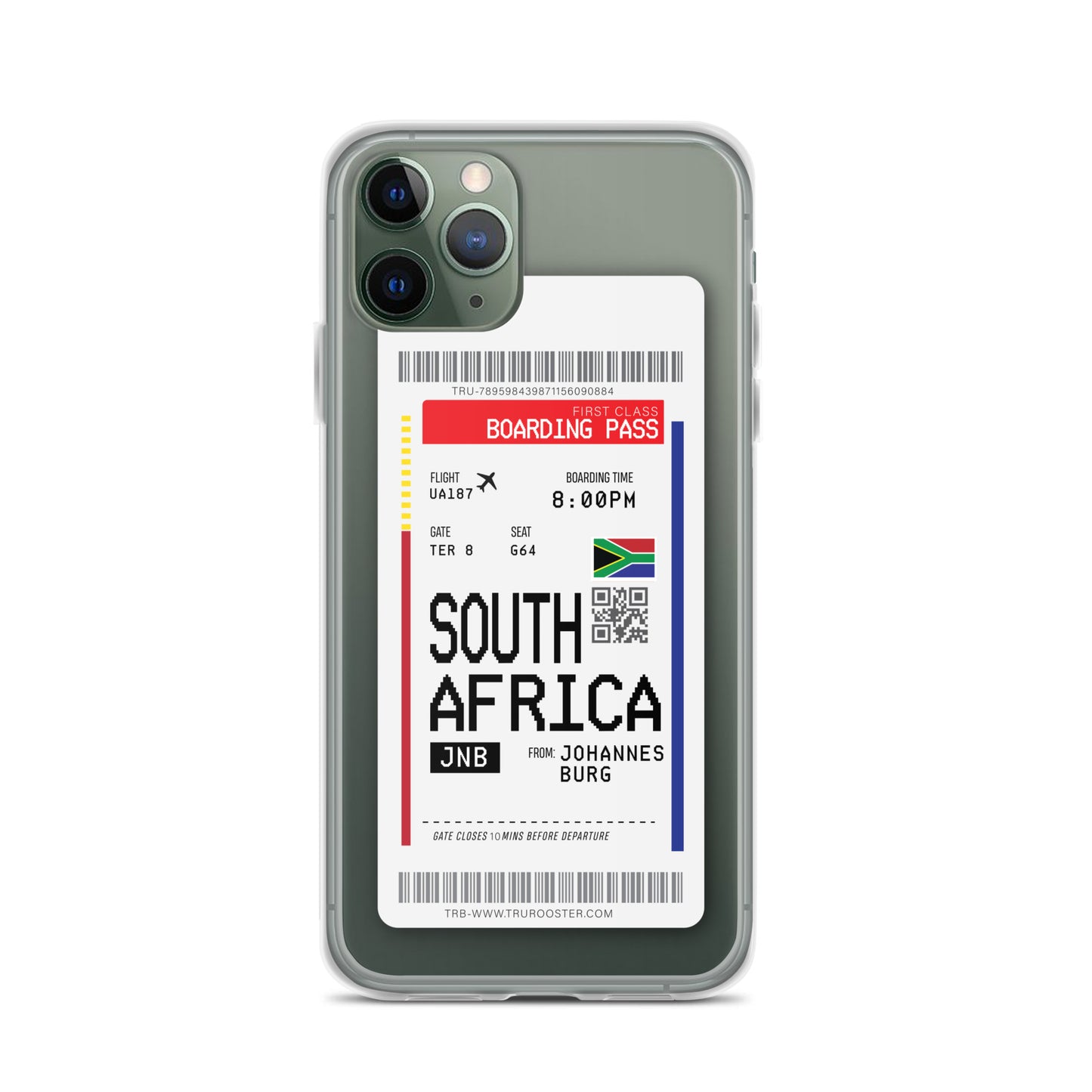 South Africa Transit Boarding pass iPhone Case