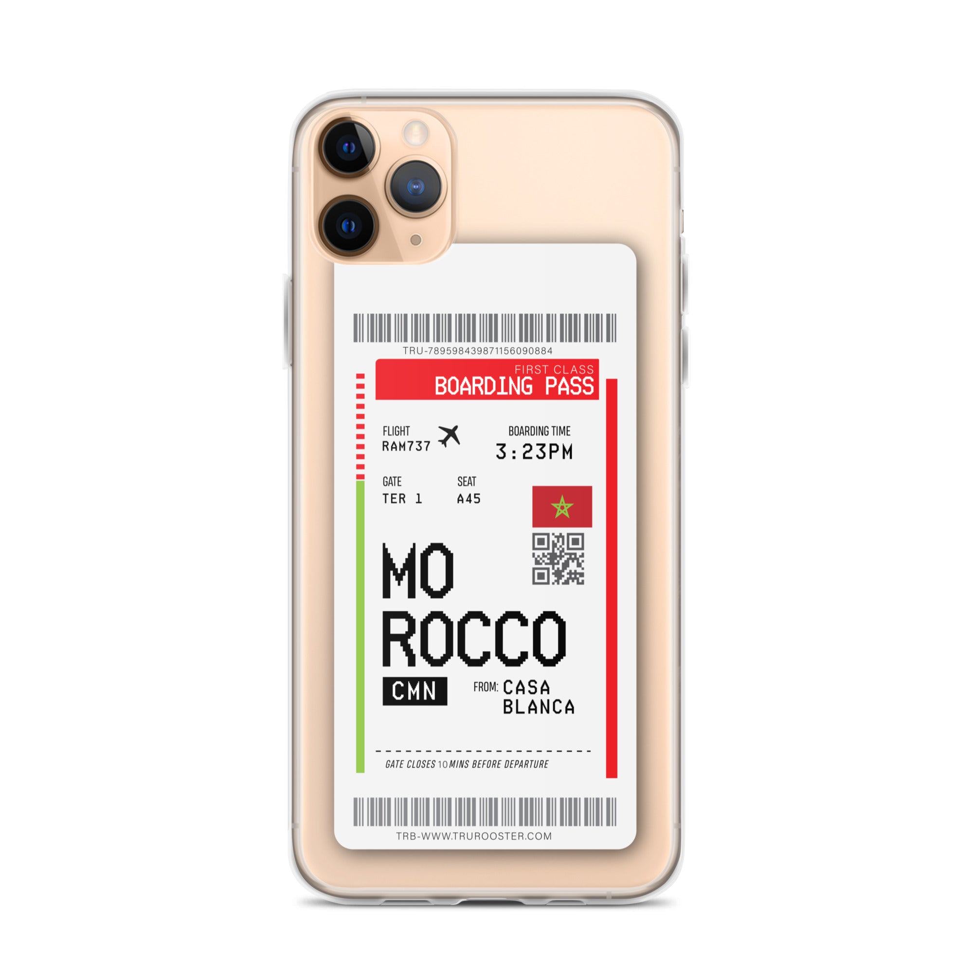 Morocco Transit Boarding pass iPhone Case