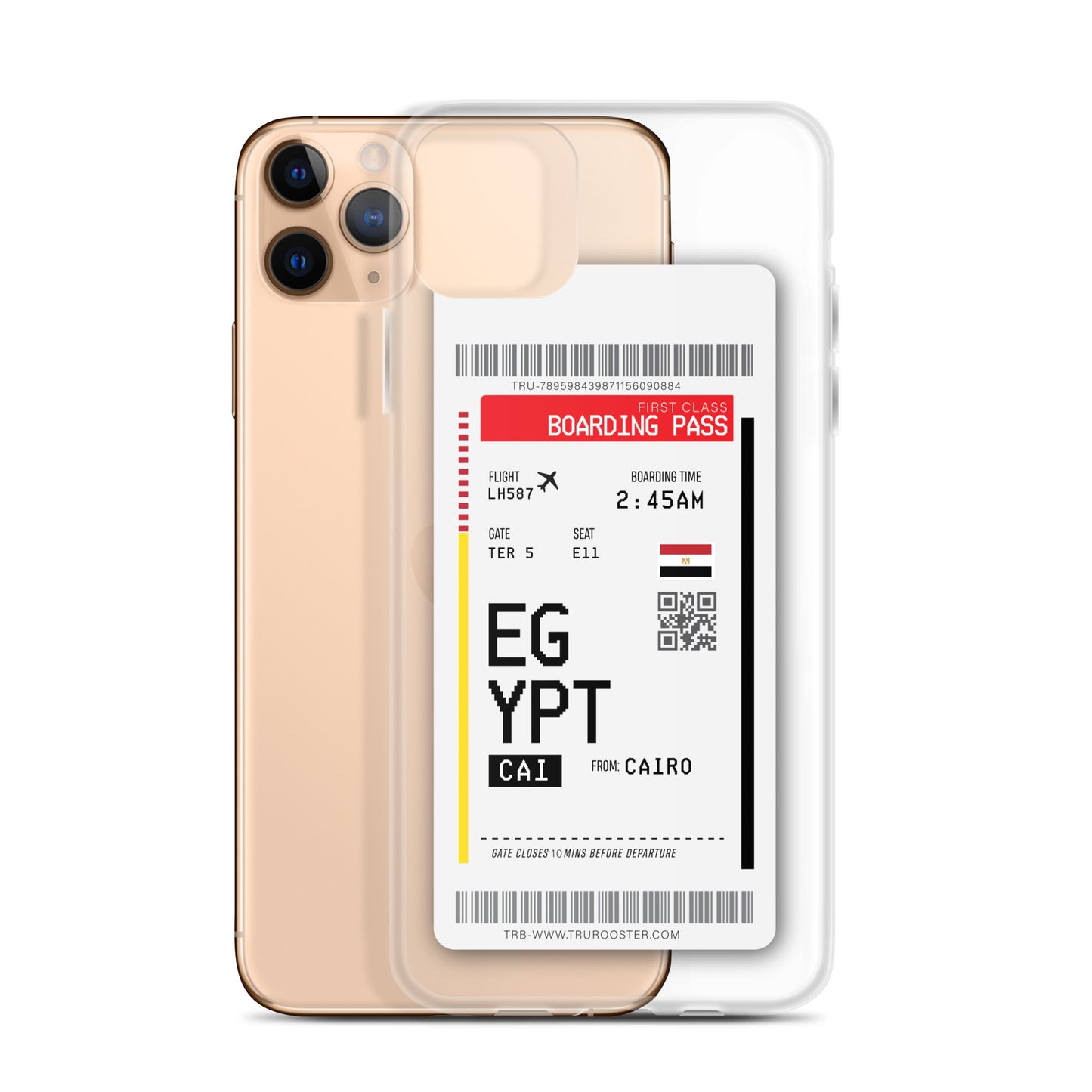 Egypt Transit Boarding Pass iPhone Case