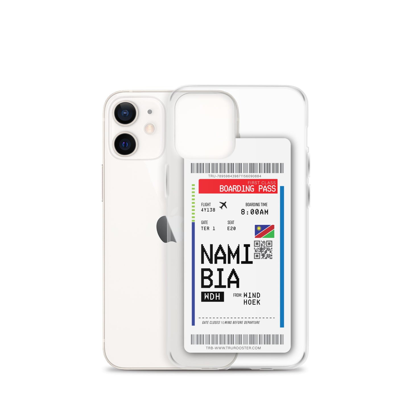 Namibia Transit Boarding pass iPhone Case