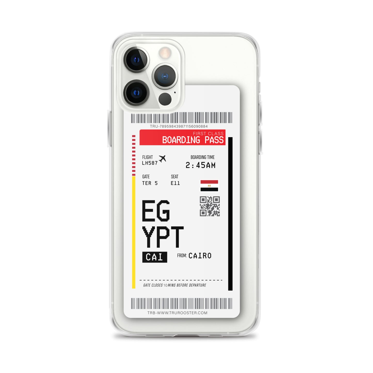 Egypt Transit Boarding Pass iPhone Case