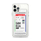 Gambia Transit Boarding pass iPhone Case