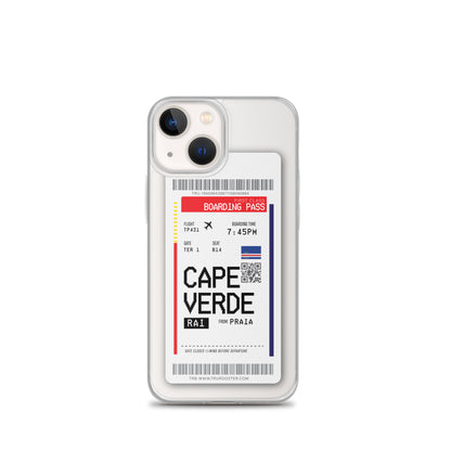 Cape Verde Transit Boarding Pass iPhone Case