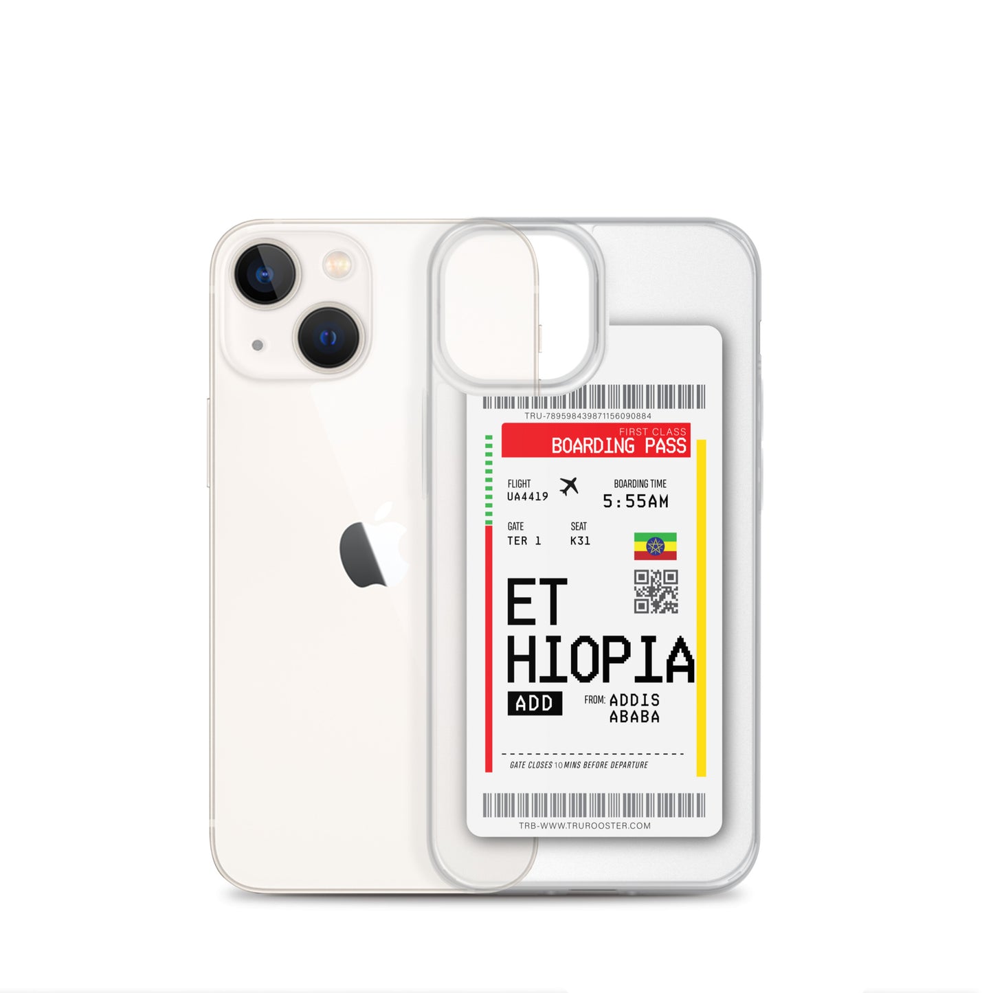 Ethiopia Transit Boarding pass iPhone Case