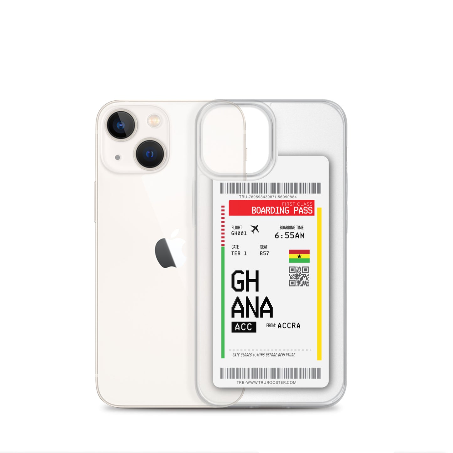 Ghana Transit Boarding pass iPhone Case