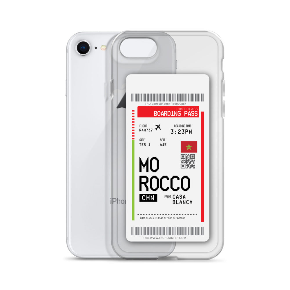 Morocco Transit Boarding pass iPhone Case