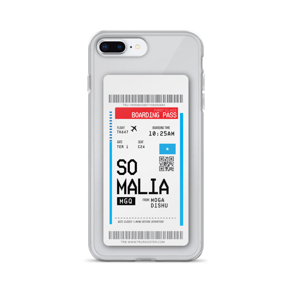 Somalia Transit Boarding pass iPhone Case