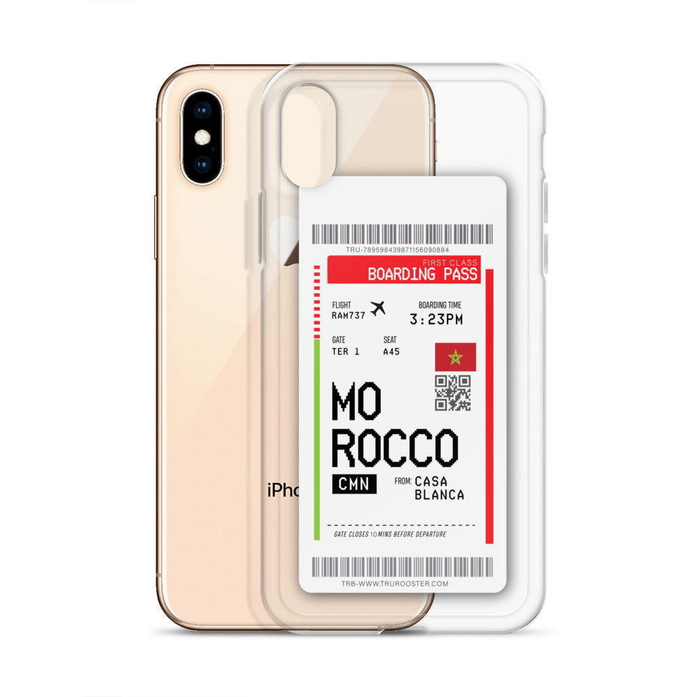 Morocco Transit Boarding pass iPhone Case